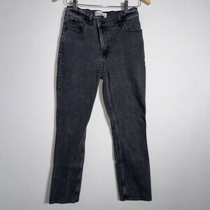 Abercrombie‎ & Fitch Black The 90's Slim Straight Ultra High Rise Jeans Sz 27/4S
